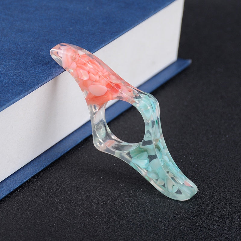 bague-de-lecture-fantaisie-petales-corail-1-bague de lecture