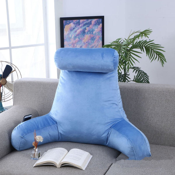 Coussin De Lecture Géant En Peluche Avec Accoudoirs - Design Ergonomique, Housse Amovible, 70 X 43 Cm (avocat)