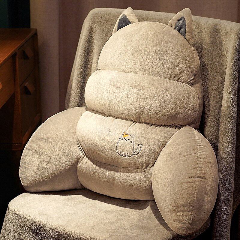 Coussin-de-Lecture-Moelleux-Chat-Gris1coussin de lecture3256804766165638-Gray B-45x50cm