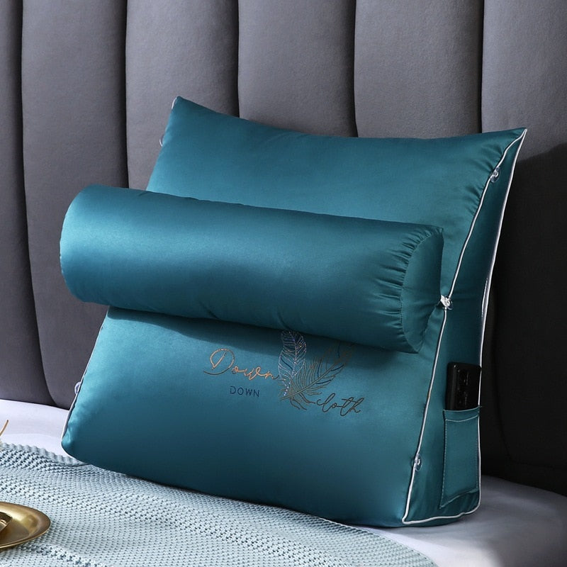 Coussin-de-Lecture-Prestige-Bleu-Royal1coussin de lecture3256804612896262-yazhi Sapphire Blue-L 60x50x20cm