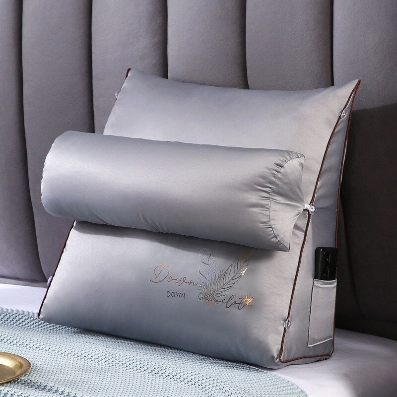 Coussin de Lecture - Canapé en Lin Café : Confort - Serre-livre Design