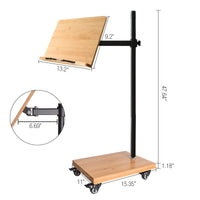 Pupitre De Lecture 360° Pliable Bois & Aluminium – Support Livre, Tablette, Partition Réglable