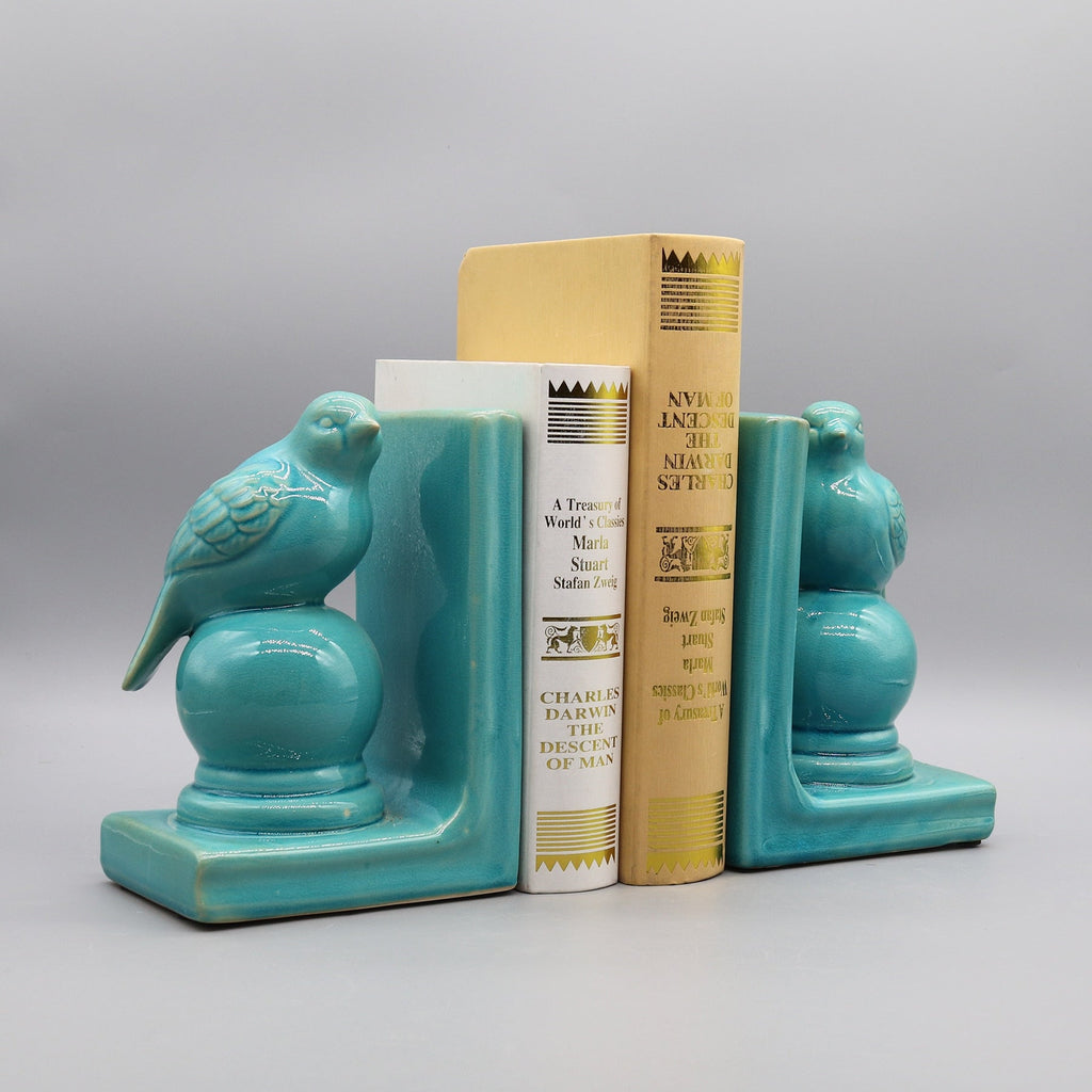 Paire de serre-livres ours polaires en céramique - Ca. 1930 - Mobilier Paire de serre-livres ours polaires en céramique - Ca. 1930 - Mobilier