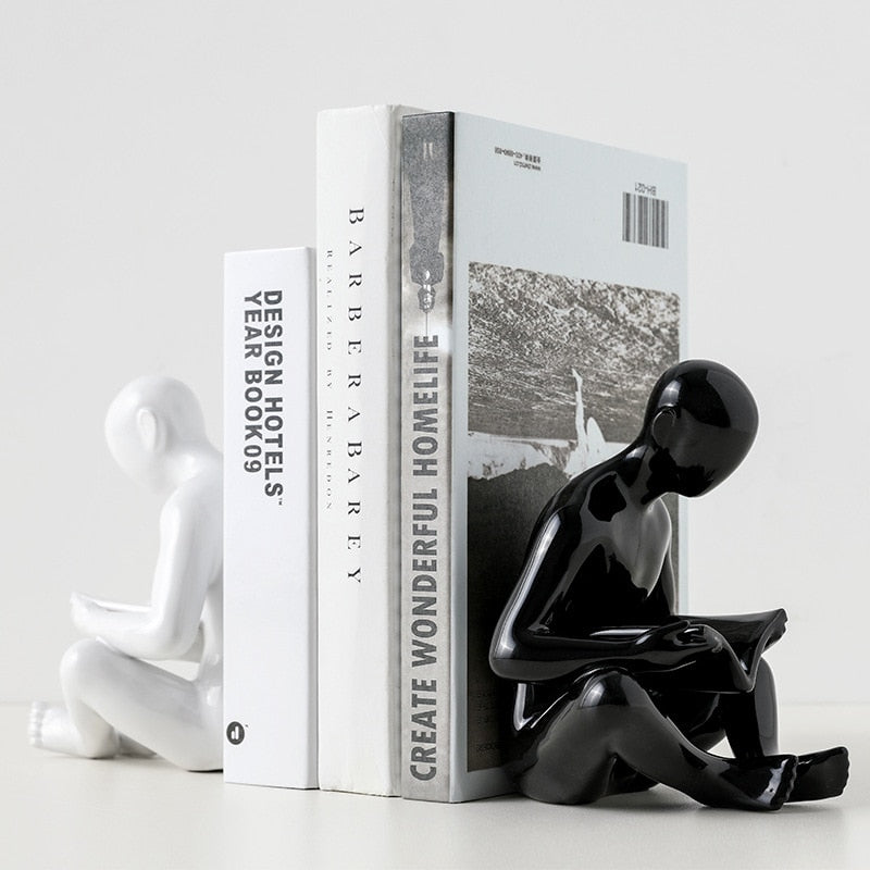 Serre-Livre-Ceramique-Lecteur-Yang1serre-livres3256801747304849-1pcs white