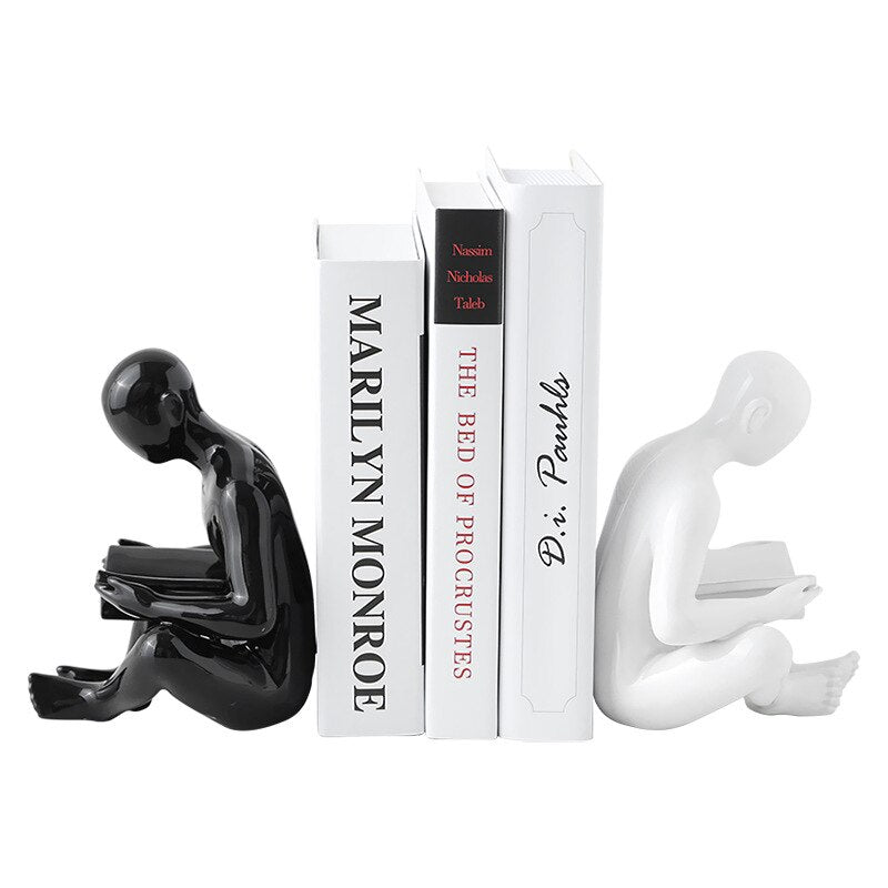 Serre-Livre-Ceramique-Lecteur-Yin-Yang4serre-livres3256803310501260-As Picture SKU