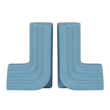 Serre-Livre-Ceramique-Ornement-Bleu5serre-livres3256803954469994-Style 2