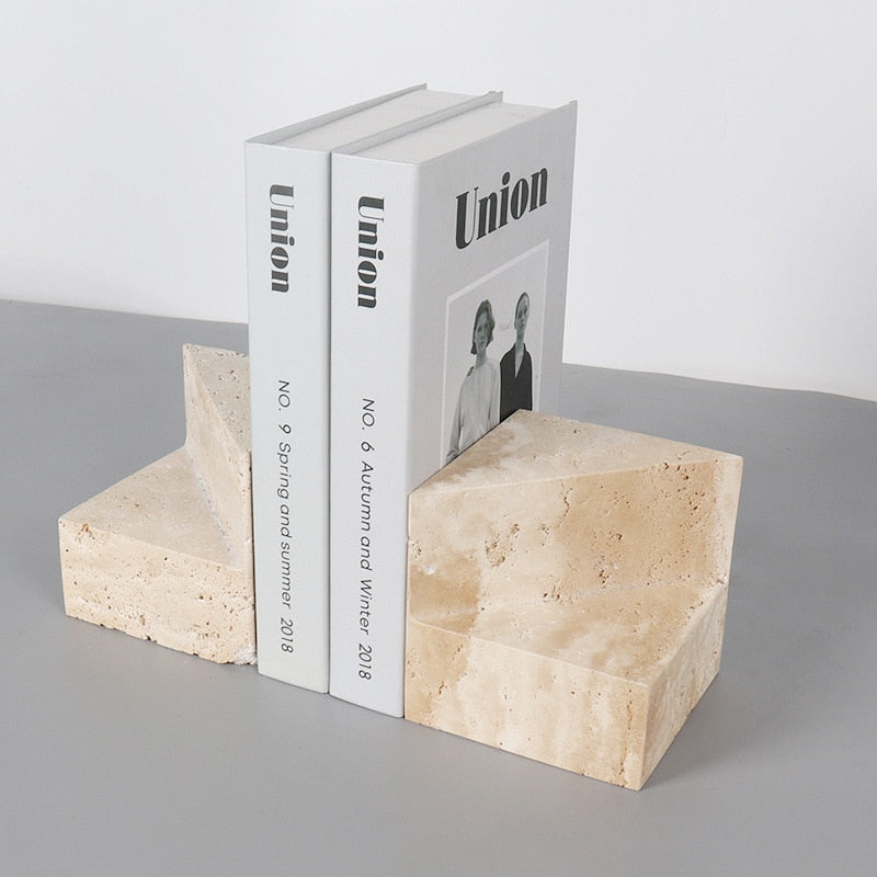 Serre-Livre-en-Pierre-Cube-de-Marbre1serre-livres3256805015459938-Beige Travertine