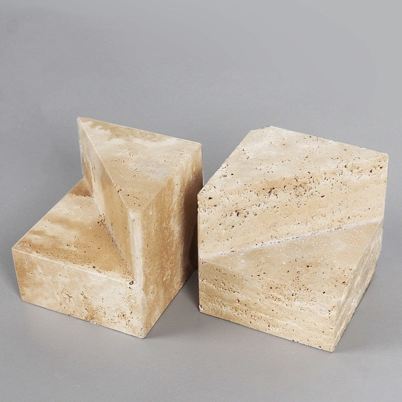 Serre-Livre-en-Pierre-Cube-de-Marbre2serre-livres3256805015459938-Beige Travertine