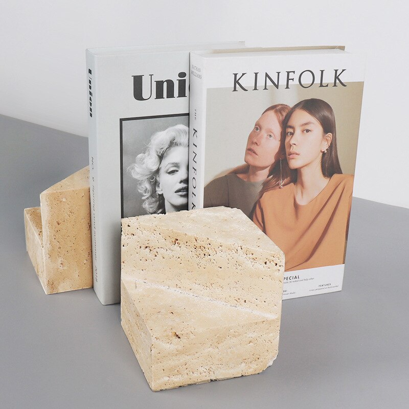 Serre-Livre-en-Pierre-Cube-de-Marbre5serre-livres3256805015459938-Beige Travertine