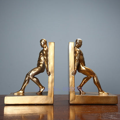 lecture pour décoration d'intérieur | Thinker Esthétique Sculpture Room D?cor | Livre lecture figurines dorées, décoration d'intérieur moderne pour salon, bibliothèque, étagère lecture pour décoration d'intérieur | Thinker Esthétique Sculpture Room D?cor | Livre lecture figurines dorées, décoration d'intérieur moderne pour salon, bibliothèque, étagère
