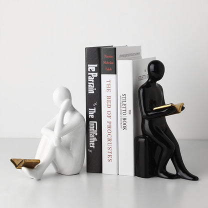 Serre-Livre-Lecteur-Yin-Yang1serre-livres3256804677736140-black and white-2pcs