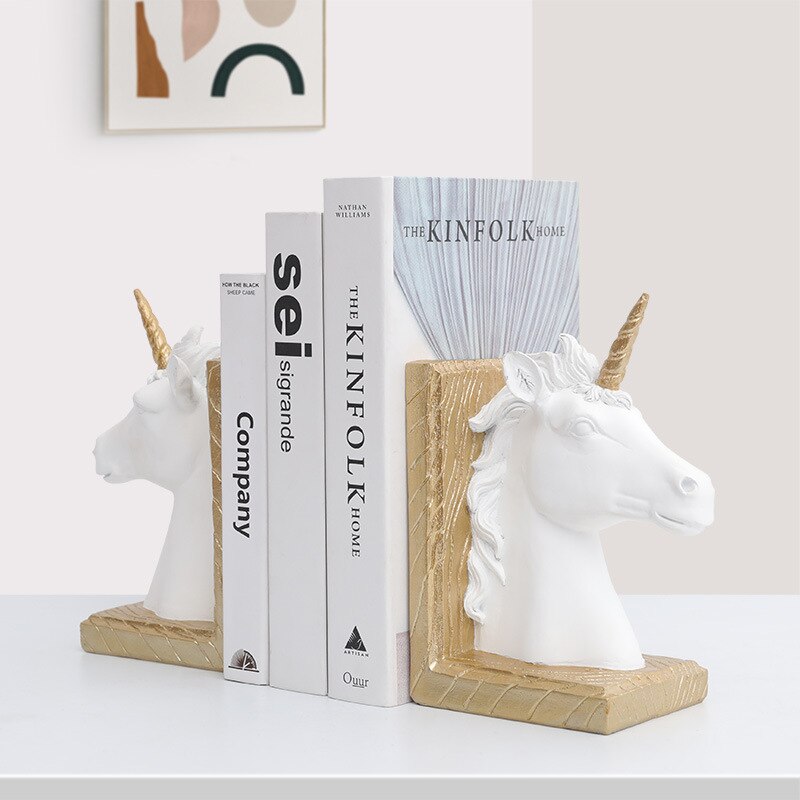 Serre-Livre-Licorne-Blanche6serre-livres3256803291545337-Style 1